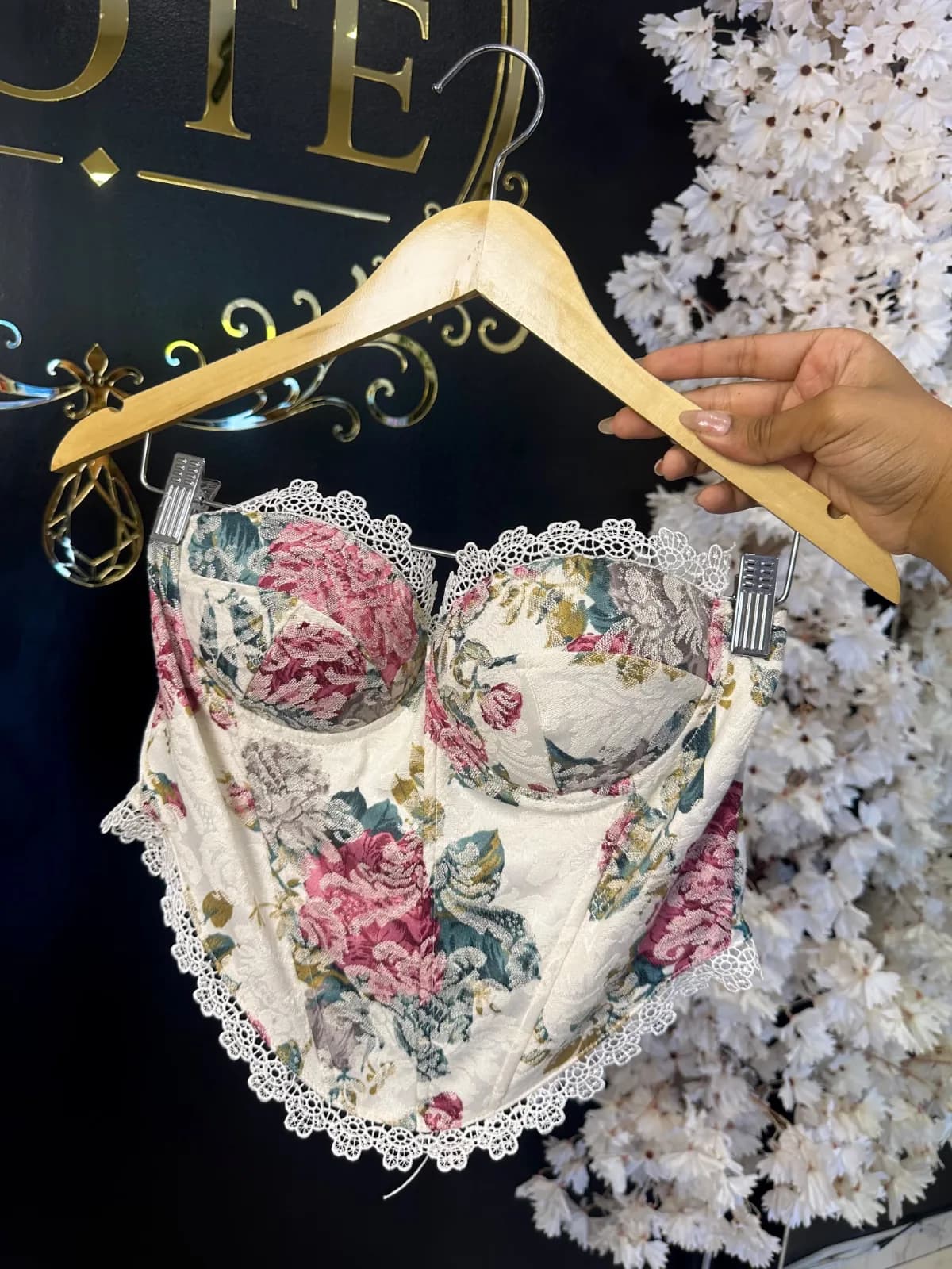 corset florido, Mandita Cotê. Moda Feminina na Mandita Cotê